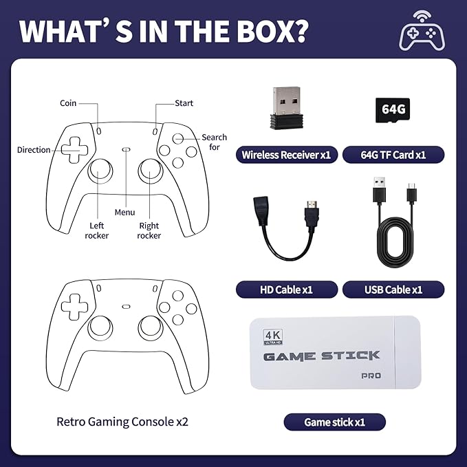 Retro Game Console Stick 4K